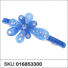 Crystal Two Tone Graphic Flower Barrette ClipParis