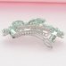 Sparkling Double Clip Crystal Bow Barrette