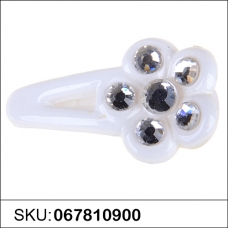 Mini Crystal Flower Plastic Pinch Clip