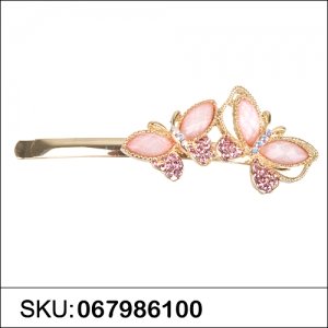Spring Inspired Crystal Butterfly Bobby Pin