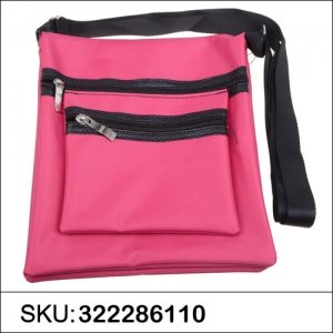 Nylon lightweight triple compartment bag