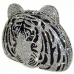 Crystal-Embellished Tiger Head Evening Clutch