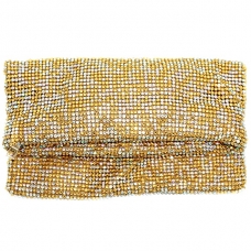 Sparkling Crystal Foldover Soft Pouch