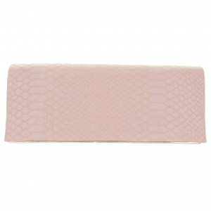 Croc Embossed Faux Leather Clutch