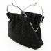 Women Rhinestone Crystal TopHandle Mesh Clutch Bag