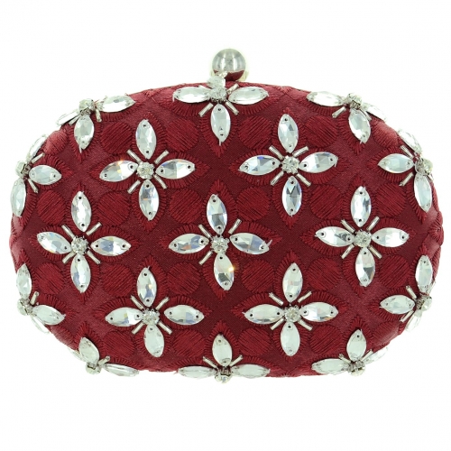 Hand Sewing Crystal Clutch