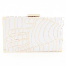 Holographic Metal Hollow Out Hand Frame Clutch