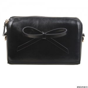 Leather bow crossbody bag (short strap include)