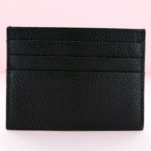 Pebbled Leather Mini Credit Card  Card Holder